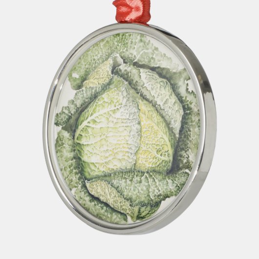 Savoy Cabbage Metalen Ornament (Links)