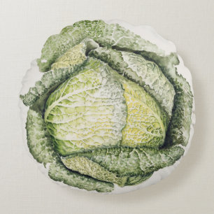 Savoy Cabbage Rond Kussen