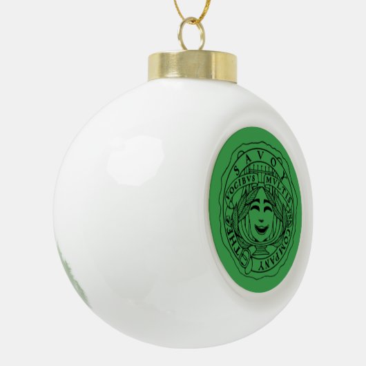 Savoy ceramic ornament round ball (Links)