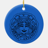 Savoy keramische ornament blauw (Achterkant)