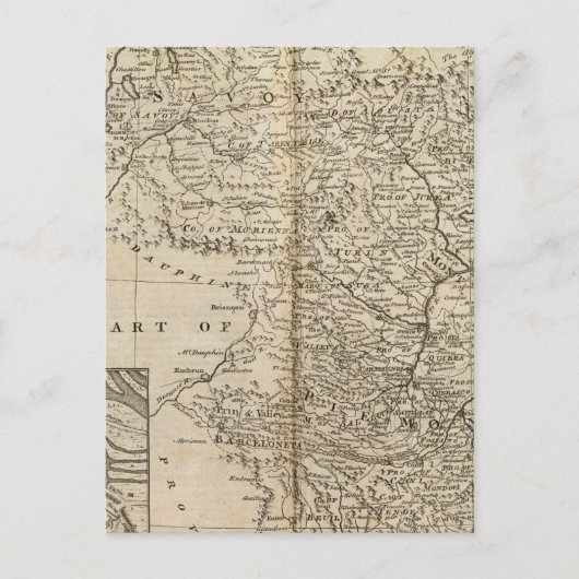 Savoy, Piemont, Montferrat Briefkaart (Voorkant)