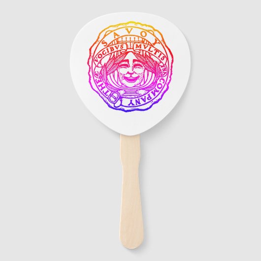 Savoy Rainbow Fan Handwaaier (Achterkant)