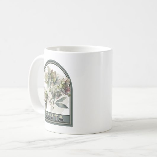 Savta  Bloemen Grootmoeder Koffiemok (Voorkant links)