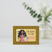 Savvy Shopper African American Visitekaartje (Staand voorkant)