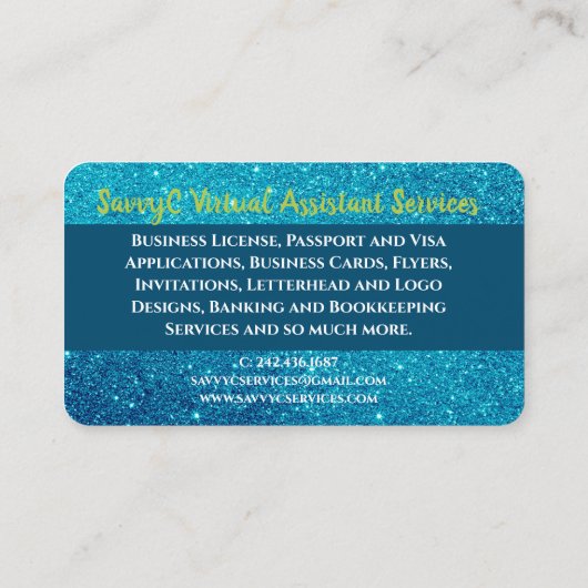 Savvy Visitekaartje (Achterkant)