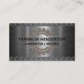 Saw Blade | Ruitstaal | Metaal Visitekaartje (Voorkant)