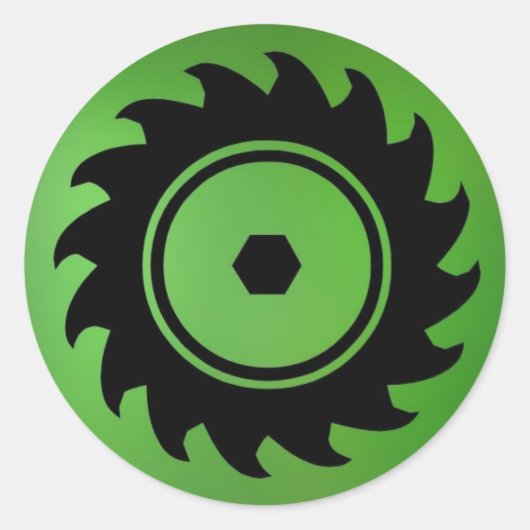 Saw Blade-sticker Ronde Sticker (Voorkant)