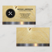 Saw en Hammer | Houtkorrels Visitekaartje (Voorkant / Achterkant)