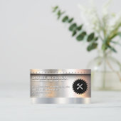 Saw Hammer | Metaal geborsteld met rivieren Visitekaartje (Staand voorkant)