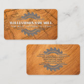 Saw Logo | hout | Blauwdrukken Visitekaartje (Voorkant / Achterkant)