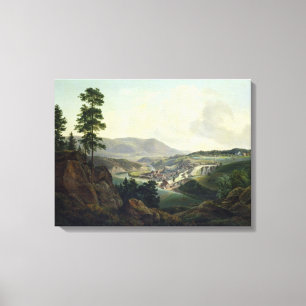 Saw Mill in Noorwegen, 1827 Canvas Afdruk