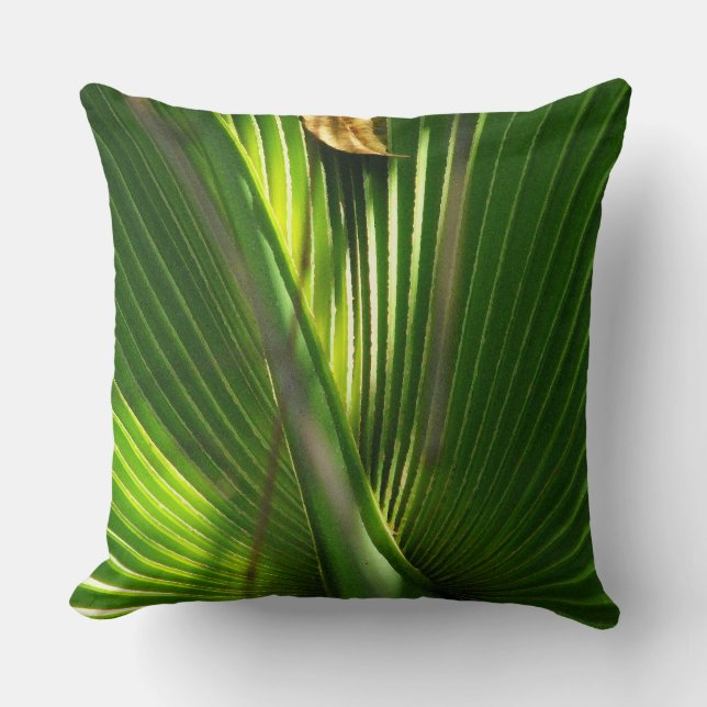 Saw Palmetto en Leaf Kussen (Voorkant)