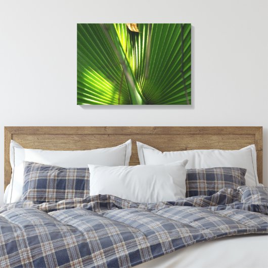 Saw Palmetto Photo Closeup Canvas Afdruk (Insitu (Slaapkamer))