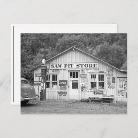 Saw Pit Store, 1940 Briefkaart (Voorkant / Achterkant)