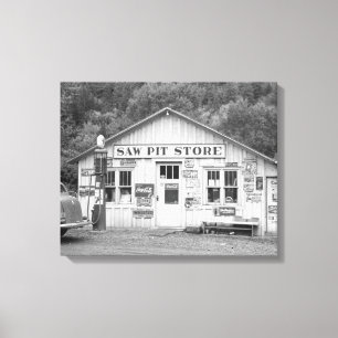 Saw Pit Store, 1940 Canvas Afdruk
