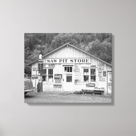 Saw Pit Store, 1940 Canvas Afdruk (Voorkant)