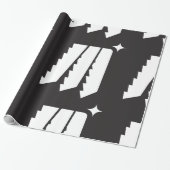 Saw Teeth Wrapping Paper Cadeaupapier (Uitgerold)