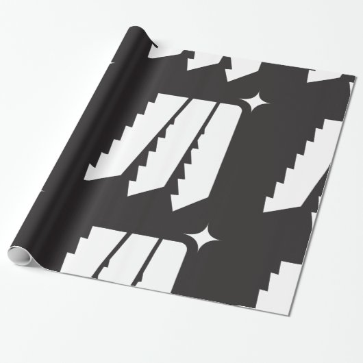 Saw Teeth Wrapping Paper Cadeaupapier (Uitgerold)