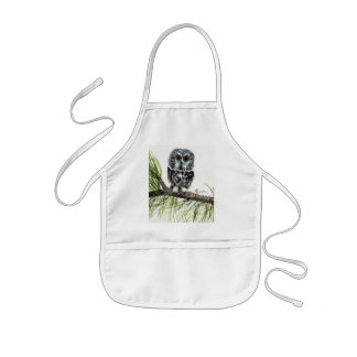 Saw Whet Owl Apron Kinder Schort