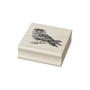 Saw Whet Owl Rubberstempel