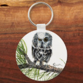 Saw Whet Owl sleutelhanger (Voorkant)