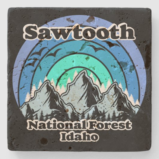 Sawatooth National Forest Stenen Onderzetter (Voorkant)