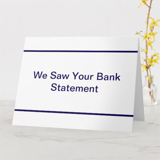 SawBankStatement Kaart (Gele Bloem)