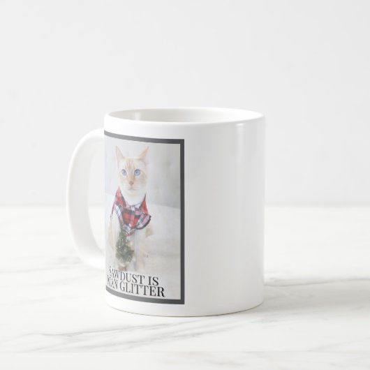 Sawdust is een Man glitter Schattigee houthakker k Koffiemok (Voorkant links)