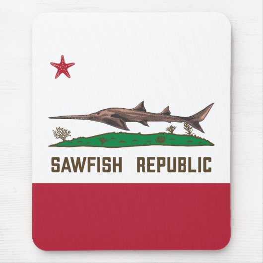 Sawfish Republic Ray Flag Carpenter Shark Muismat (Voorkant)