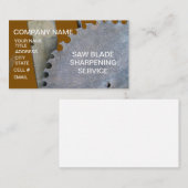 Sawmill Blade Sharpening  Business Card Visitekaartje (Voorkant / Achterkant)