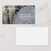 Sawmillzaagblad slijpen  visitekaartje (Voorkant / Achterkant)