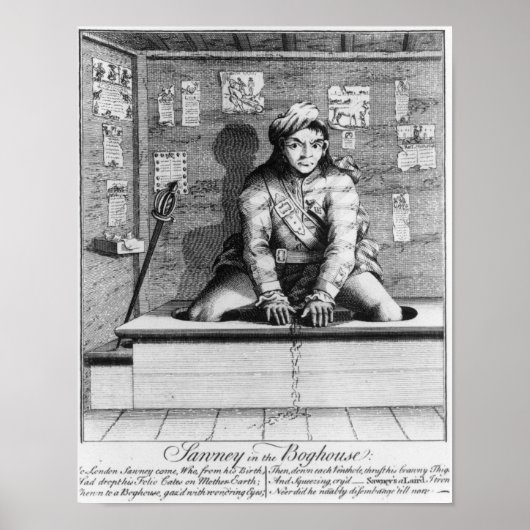 Sawney in de Boghouse, 1745 Poster (Voorkant)