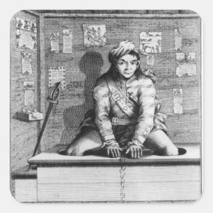 Sawney in de Boghouse, 1745 Vierkante Sticker