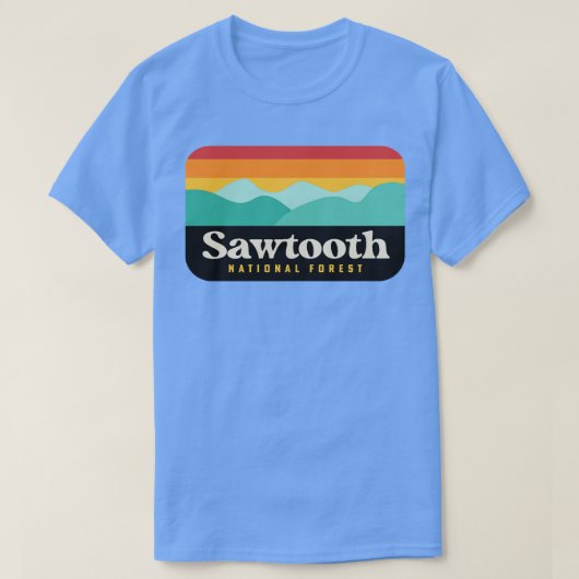 Sawtooth National Forest Camping Idaho Wandelen Th T-shirt (Design voorkant)