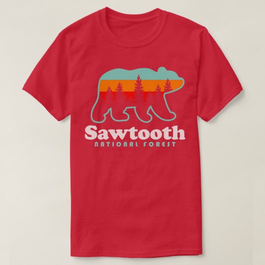 Sawtooth National Forest Camping Idaho Wandelen Th T-shirt (Design voorkant)