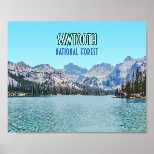 Sawtooth National Forest Idaho Poster (Voorkant)