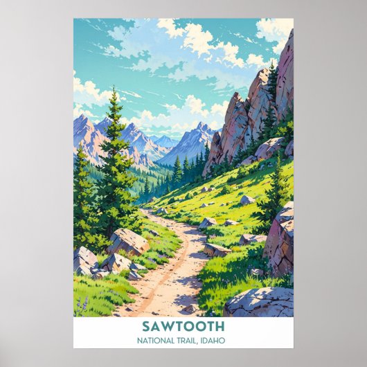 Sawtooth, National Trail, Idaho Poster (Voorkant)