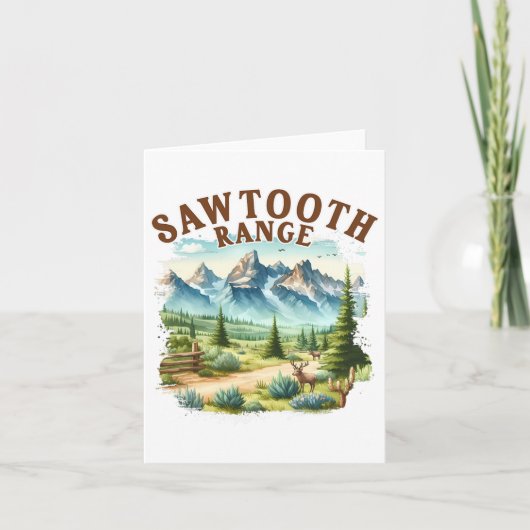 Sawtooth Range Idaho Travel Natuur Mountain Explor Kaart (Voorkant)