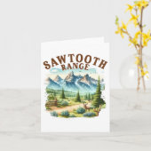 Sawtooth Range Idaho Travel Natuur Mountain Explor Kaart (Gele Bloem)