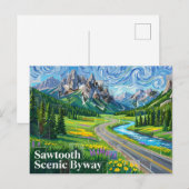 Sawtooth Scenic Byway Idaho Briefkaart (Voorkant / Achterkant)