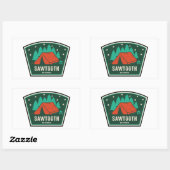 Sawtooth Wilderness Idaho Camping Rechthoekige Sticker (Vel)