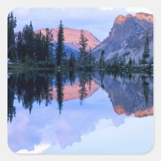 Sawtooth Wilderness, Idaho. Verenigde Staten. Cumu Vierkante Sticker (Voorkant)