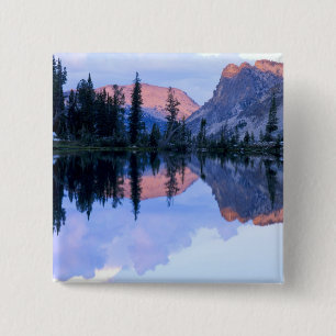 Sawtooth Wilderness, Idaho. VS. Cumulus Vierkante Button 5,1 Cm