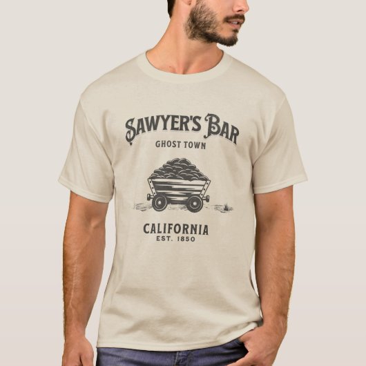 Sawyer's Bar Mining Ghost Town Californië T-shirt (Voorkant)