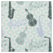 Sax and Violins Pattern Stof (Swatch)