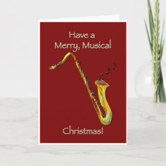 Sax Christmas Feestdagen Kaart