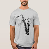 Sax en notes t-shirt (Voorkant)
