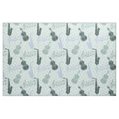 Sax en violen patroon stof (Fat Quarter)