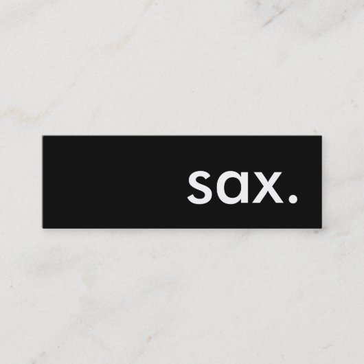 sax. mini visitekaartje (Voorkant)