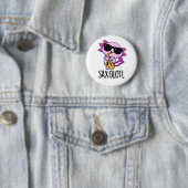 Sax-olotl Grappige Saxofoon Grappen Ronde Button 5,7 Cm (In situ)